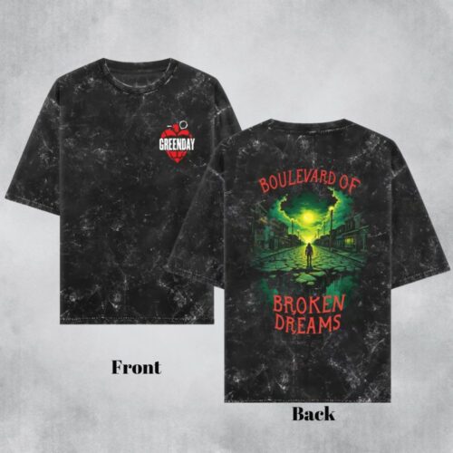 green day oversized acid wash t shirt boulevard