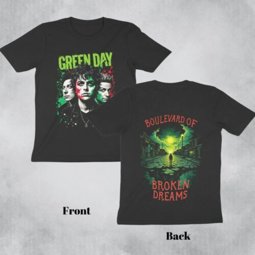 green day t shirt (both sides) boulevard