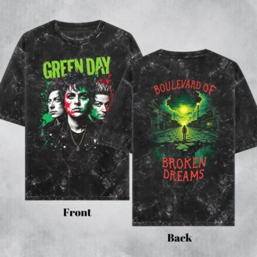 green day acid wash oversized t shirt (ultimate)