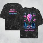 glass animals acid wash oversized t shirt heat waves