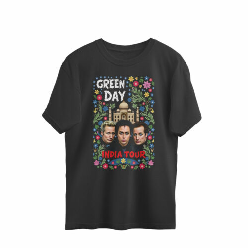 green day oversized t shirt indian art