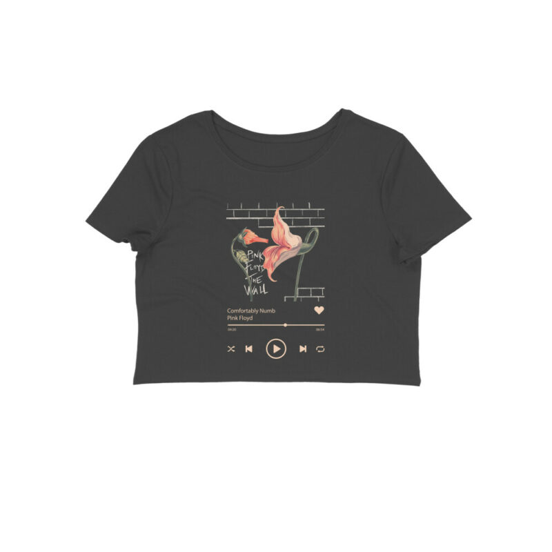 pink floyd crop top | the wall comfortably numb