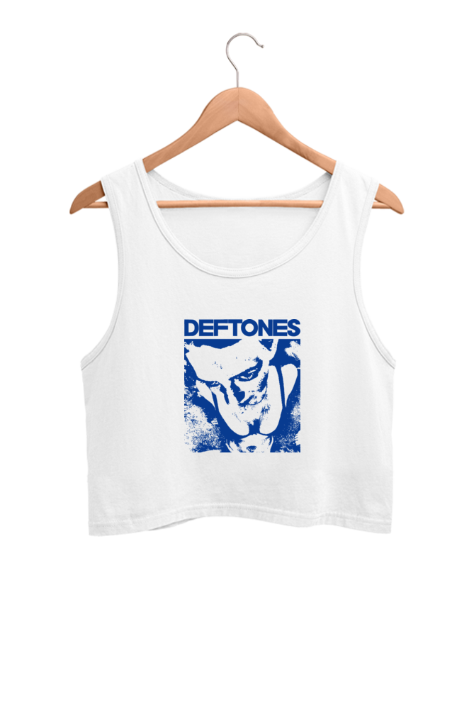 deftones crop tank rolled ink