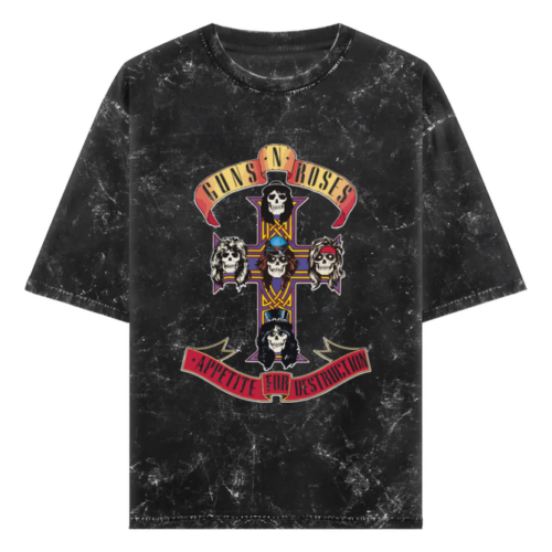 guns n roses oversized acid wash t shirt | apetite