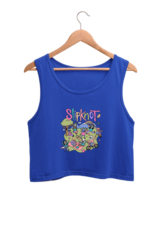 slipknot crop tank | children in a park