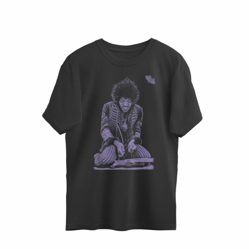 jimi hendrix oversized t shirt (both sides) | purple