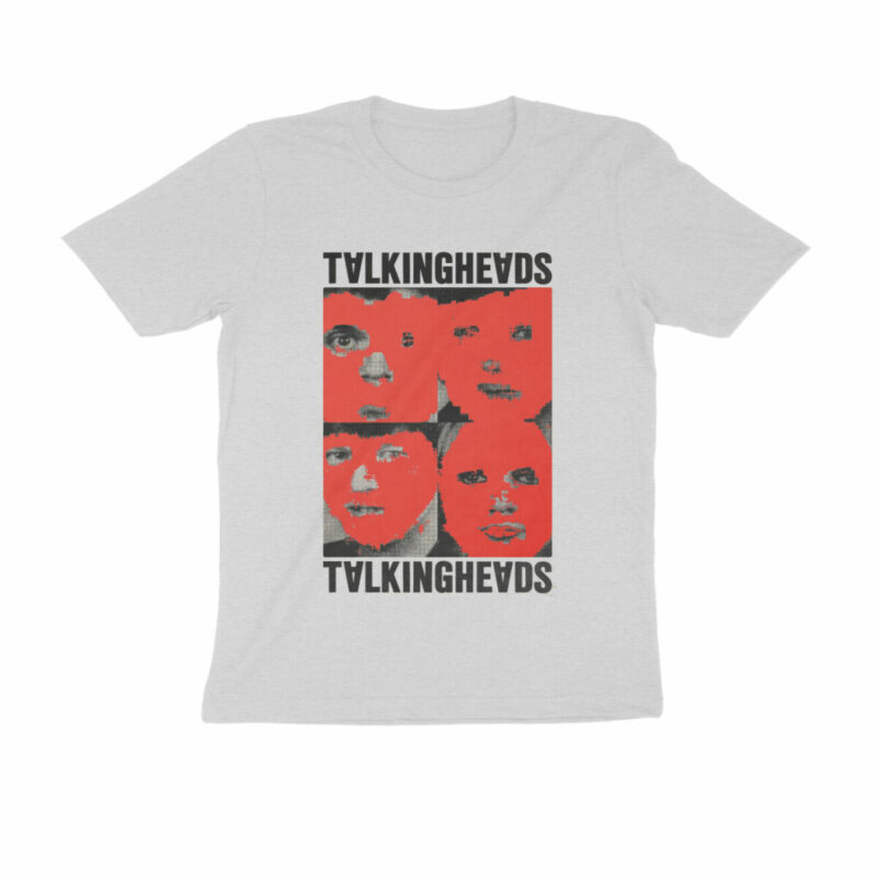 Size 2XL Melange Grey Talking Heads T-shirt - Faces