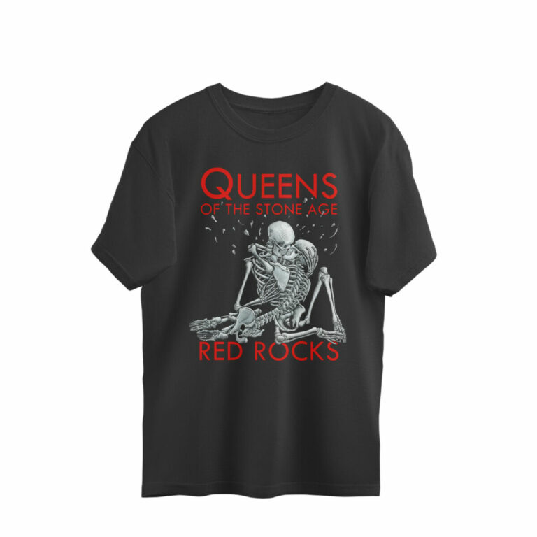 queens of the stoneage oversized t shirt red rocks
