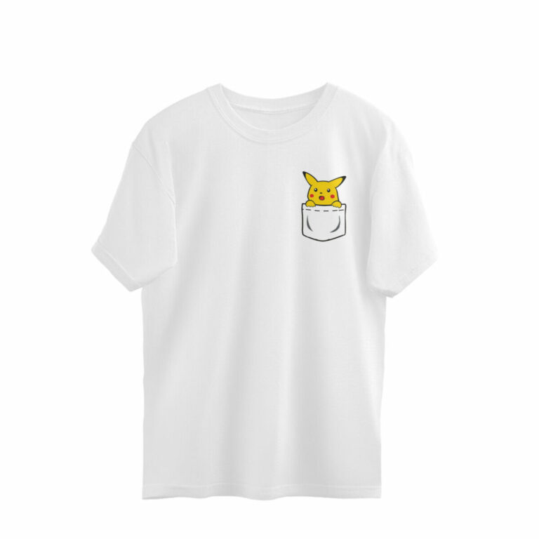 cute oversized t shirt | pocket pikachu
