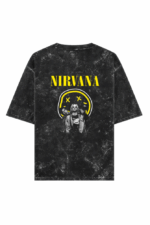 nirvana acid wash oversized t shirt (both sides)