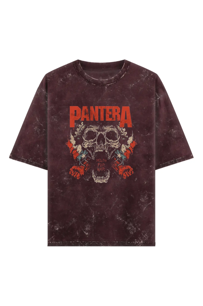 pantera acid wash oversized t shrit