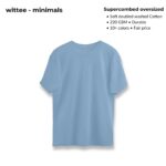wittee minimal – oversized plain t shirt (11 colors)[ 220 gsm ]