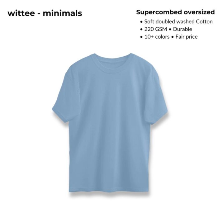 wittee minimal – oversized plain t shirt (11 colors)[ 220 gsm ]