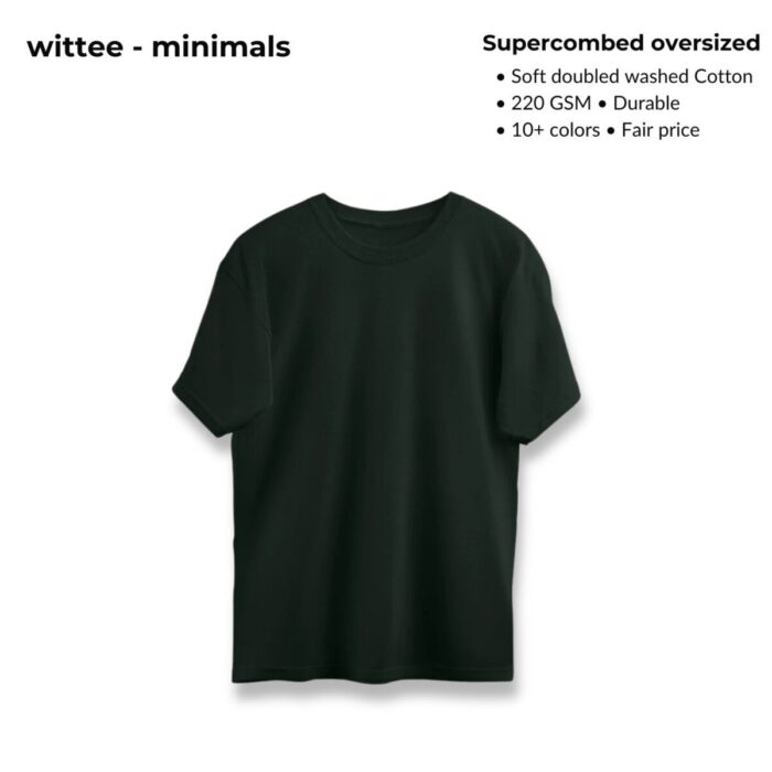 wittee minimal – oversized plain t shirt (11 colors)[ 220 gsm ]