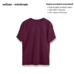 wittee minimal – oversized plain t shirt (11 colors)[ 220 gsm ]
