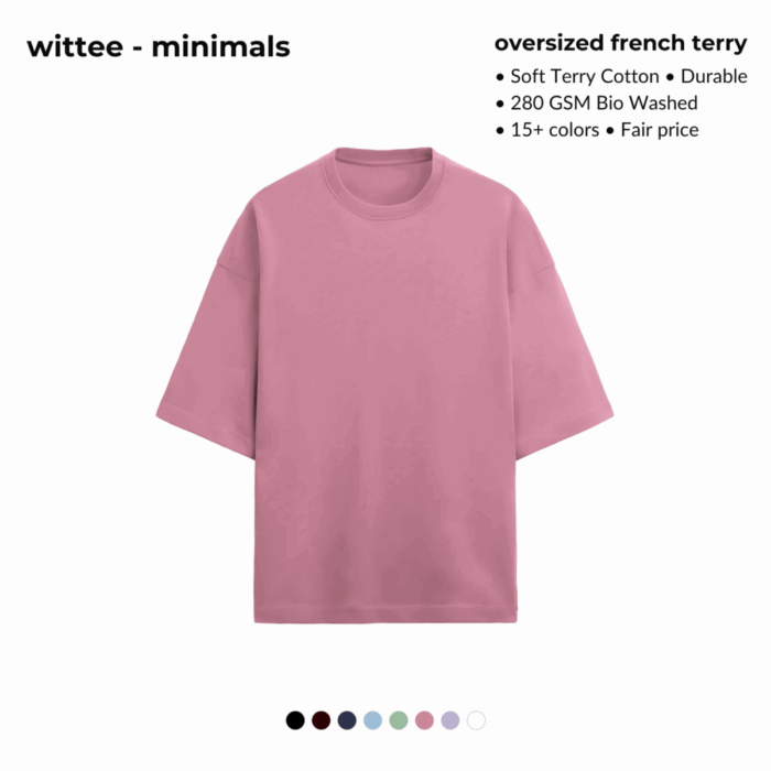 heavyweight terry cotton oversized t shirt [280 gsm] [8 colors]