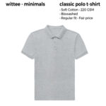 grey melange polo