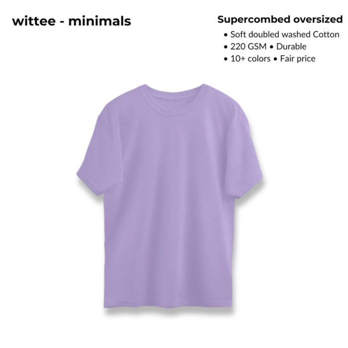 wittee minimal – oversized plain t shirt (11 colors)[ 220 gsm ]