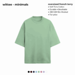 heavyweight terry cotton oversized t shirt [280 gsm] [8 colors]