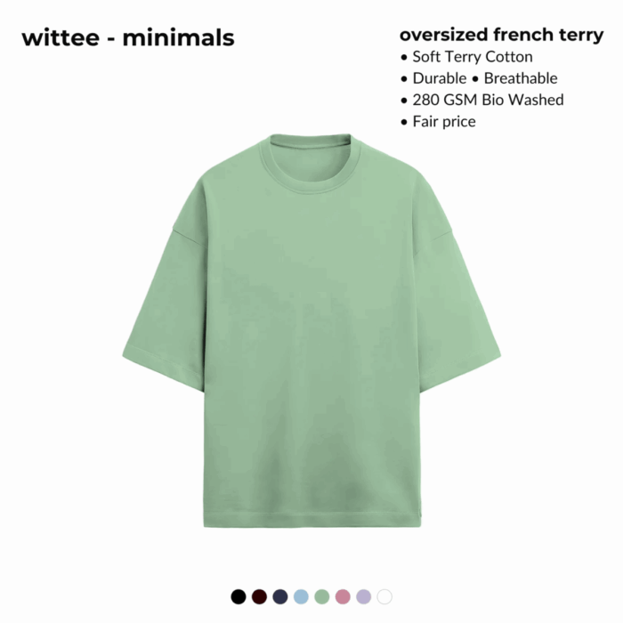 heavyweight terry cotton oversized t shirt [280 gsm] [8 colors]