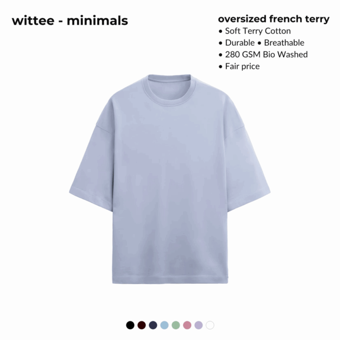 heavyweight terry cotton oversized t shirt [280 gsm] [8 colors]