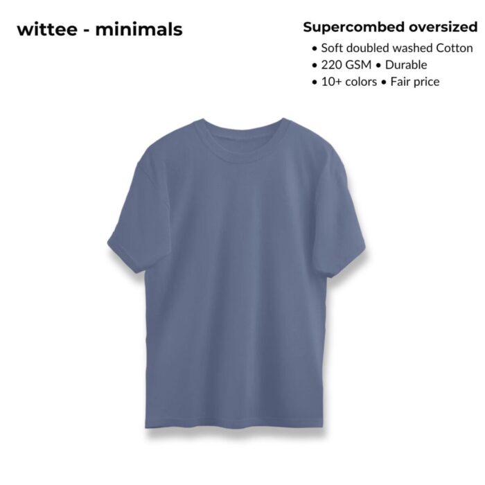 wittee minimal – oversized plain t shirt (11 colors)[ 220 gsm ]