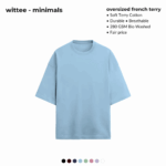 heavyweight terry cotton oversized t shirt [280 gsm] [8 colors]