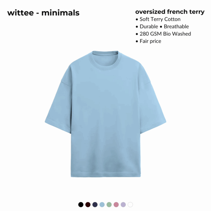 heavyweight terry cotton oversized t shirt [280 gsm] [8 colors]