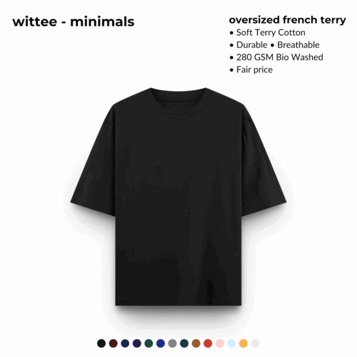 heavyweight terry cotton oversized t shirt [280 gsm] [8 colors]