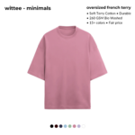 Heavyweight Terry Cotton Oversized T-Shirt [260 GSM] [8 colors] - Image 4