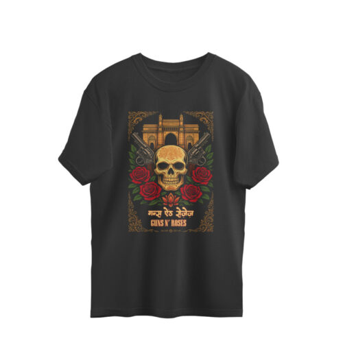 guns n roses oversized t shirt | indian art