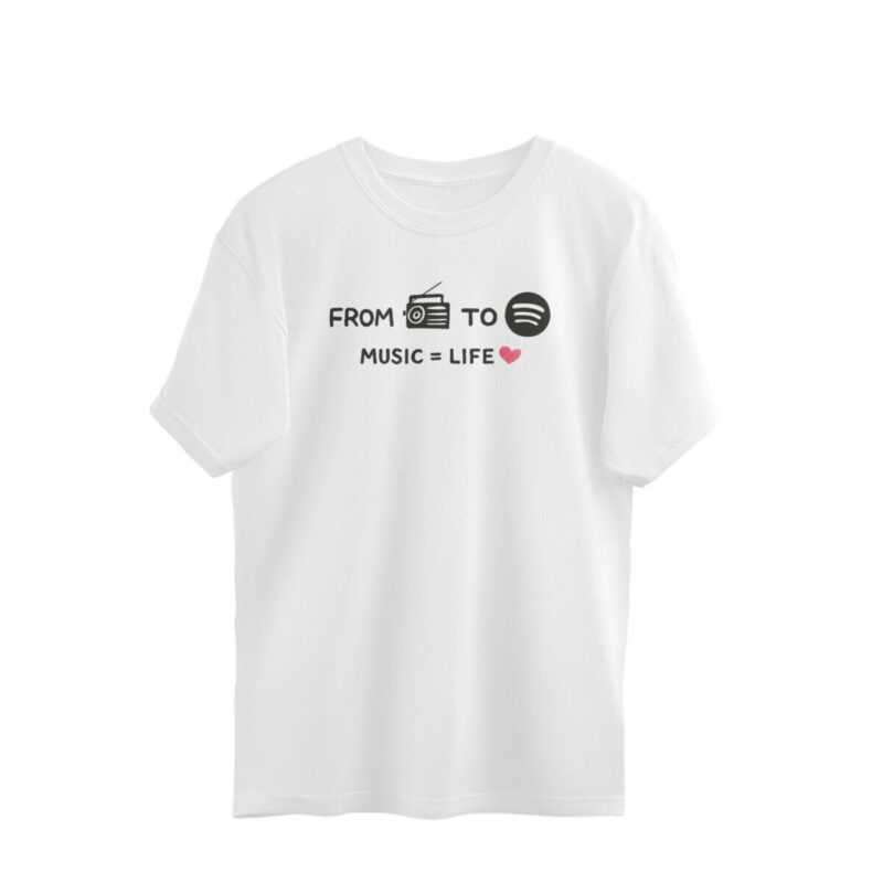 music lover ultimate oversized t shirt | doodle art