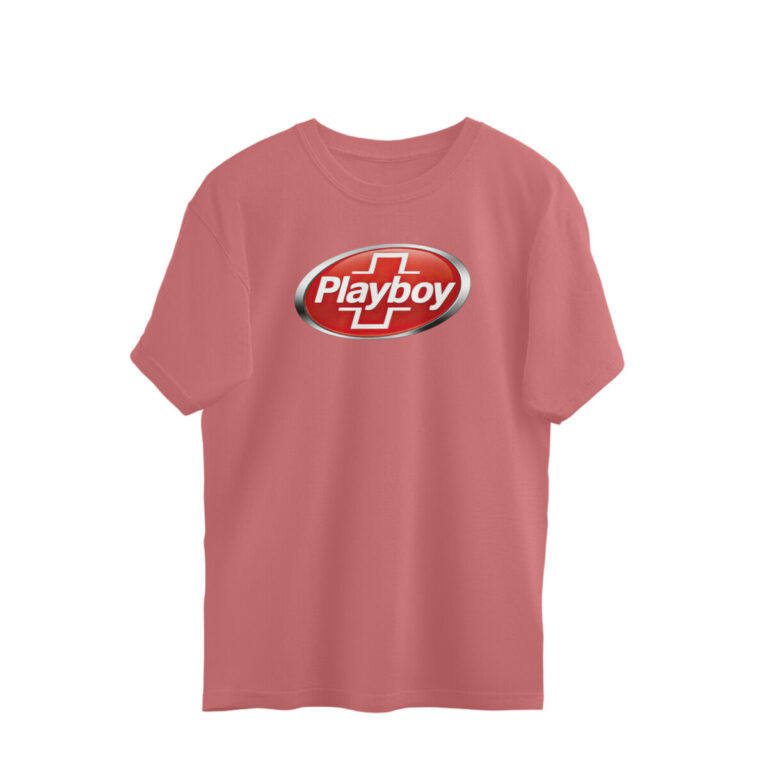 twisted logo oversized t shirt | playboy