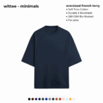 heavyweight terry cotton oversized t shirt [280 gsm] [8 colors]