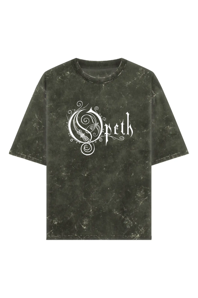opeth acid wash oversized t shirt minimal