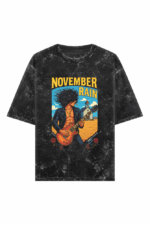 november rain acid wash oversized t shirt | vintage comic book style