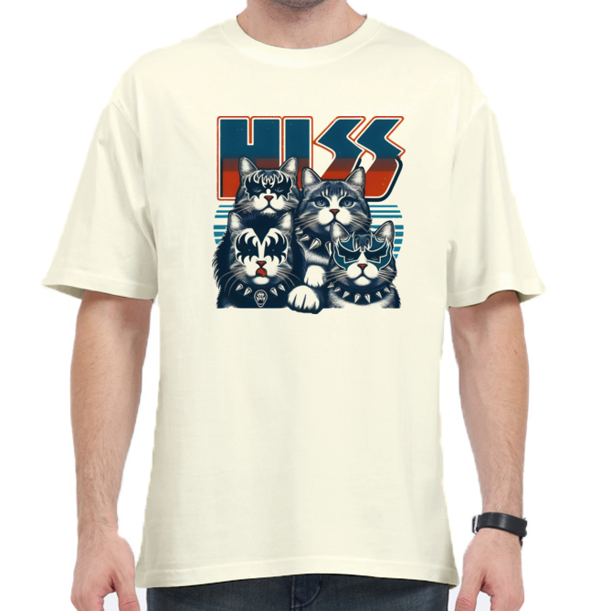 kiss band oversized t shirt funny hiss