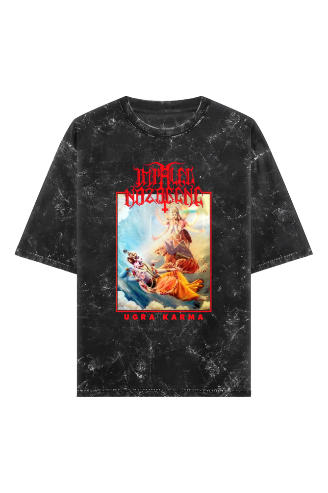 impaled nazarene washed oversized t shirt