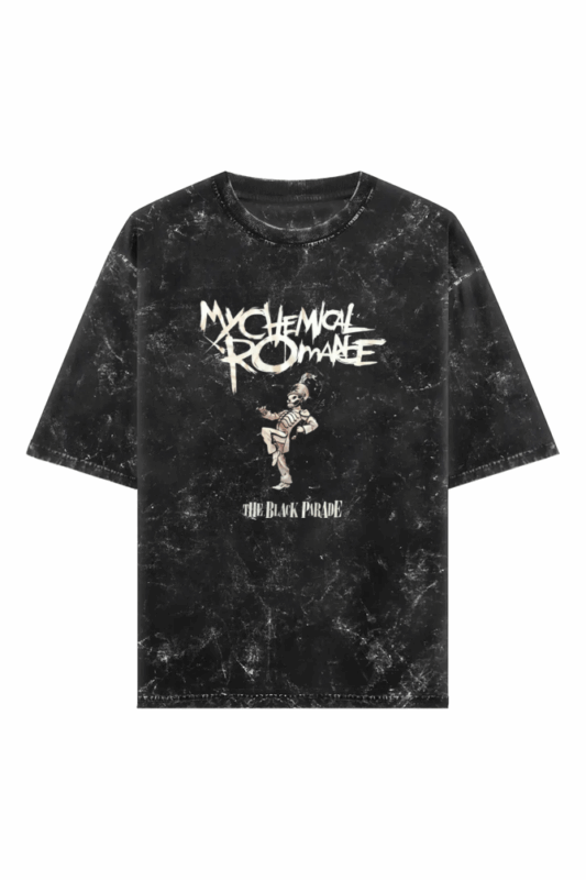 my chemical acid wash oversized t shirt | black parade