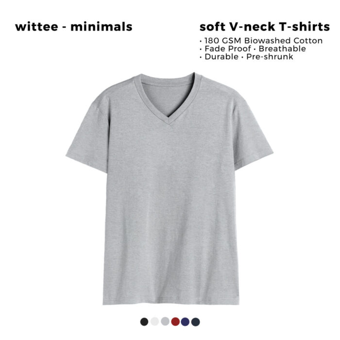 grey melange vneck