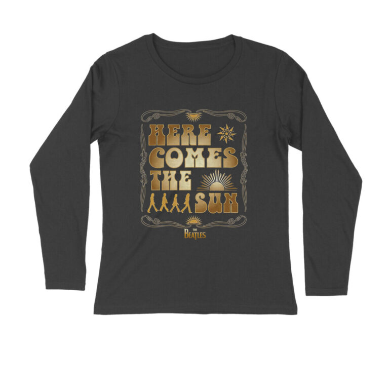 the beatles full sleeves t shirt | here comes the sun (both sides)