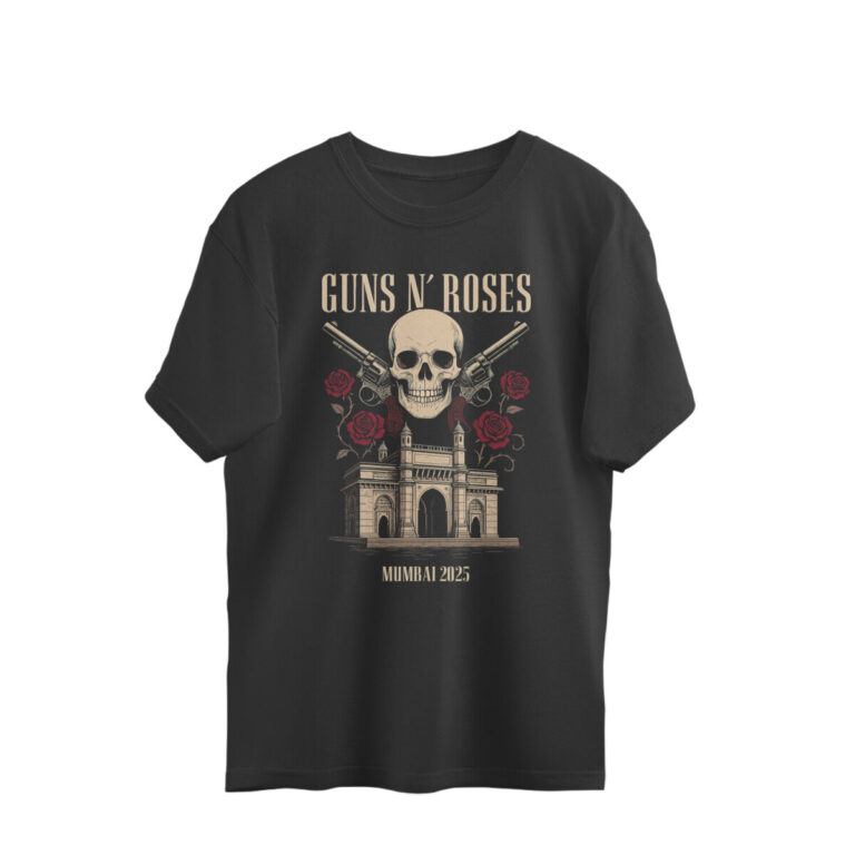 guns n roses oversized t shirt | mumbai unofficial
