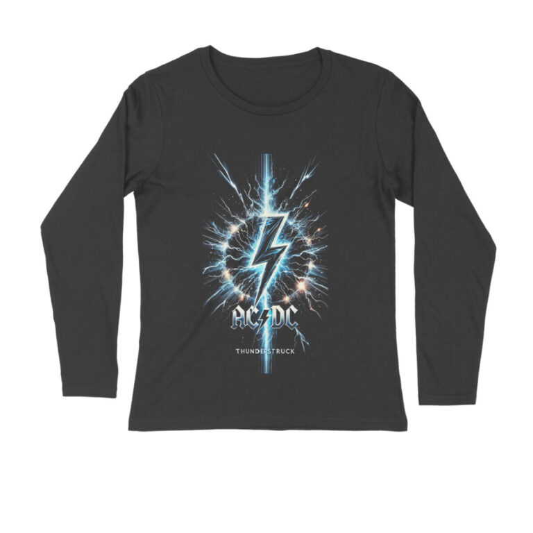 ac dc full sleeves t shirt | thunderstruck