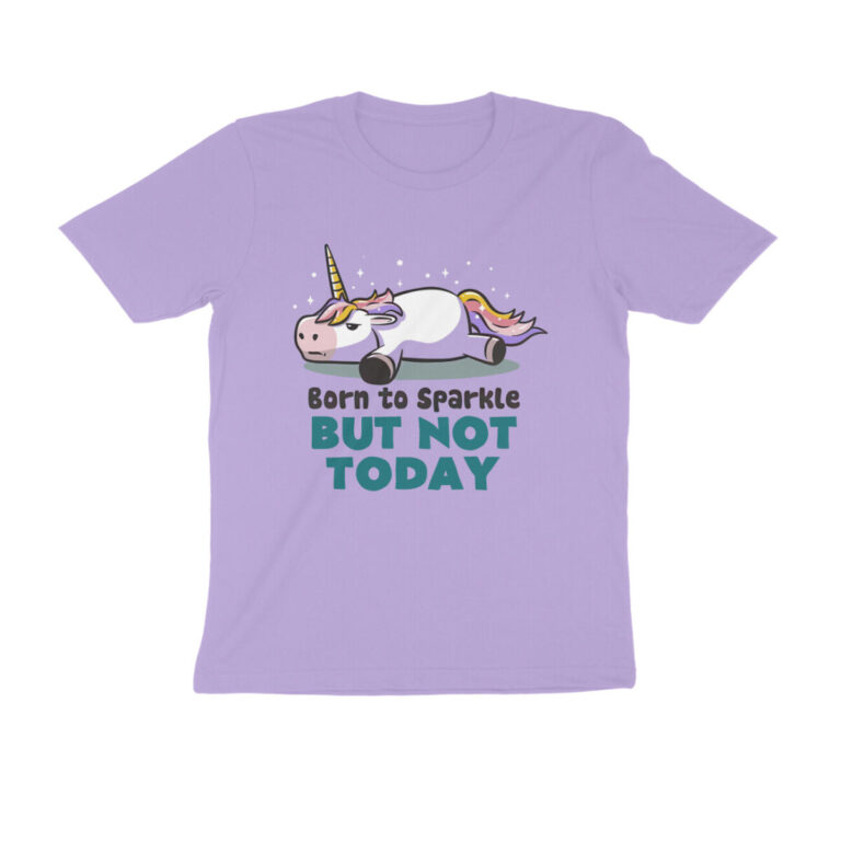lazy unicorn t shirt born to sparkle
