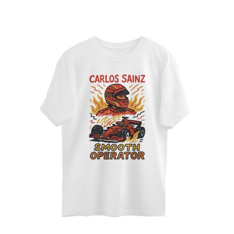 carlos sainz oversized t shirt doodle art