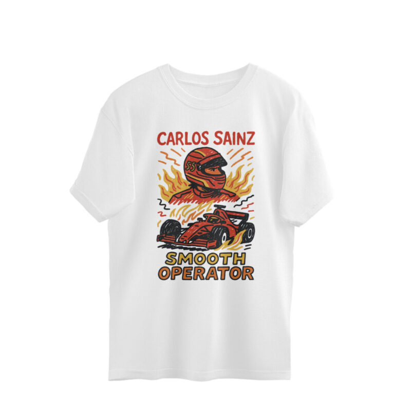 carlos sainz oversized t shirt doodle art