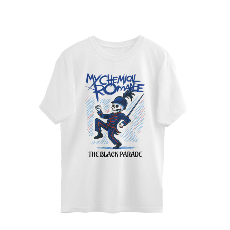 my chemical romance oversized t shirt black parade doodle