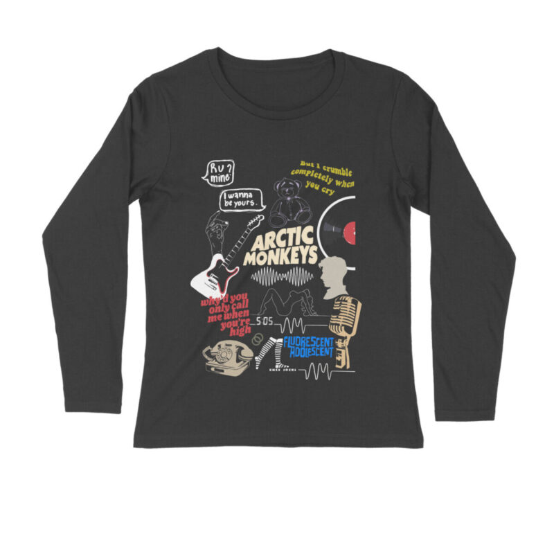 arctic monkeys full sleeves t shirt| song collage