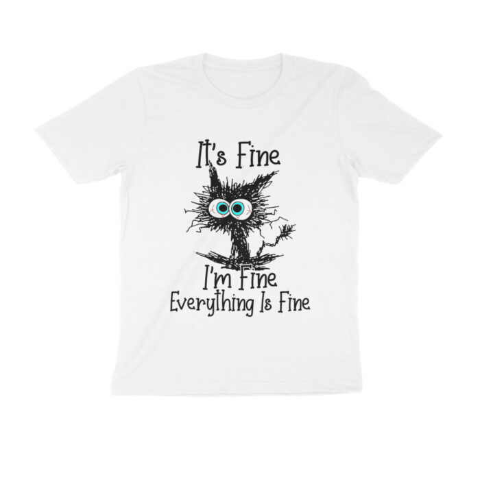 i'm fine t shirt cat
