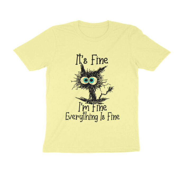 i'm fine t shirt cat